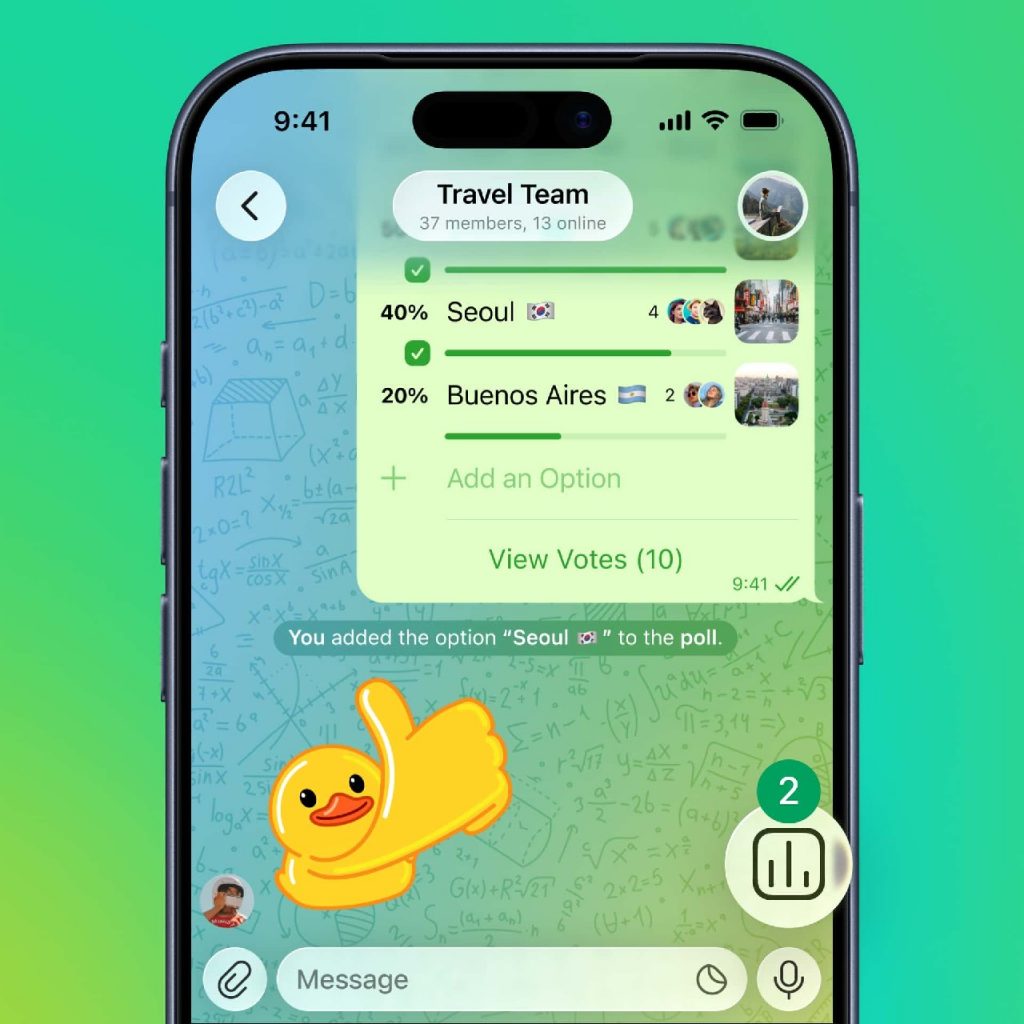 Telegram отримав масштабне оновлення з ШІ-редактором, Live Photo та новими ботами
