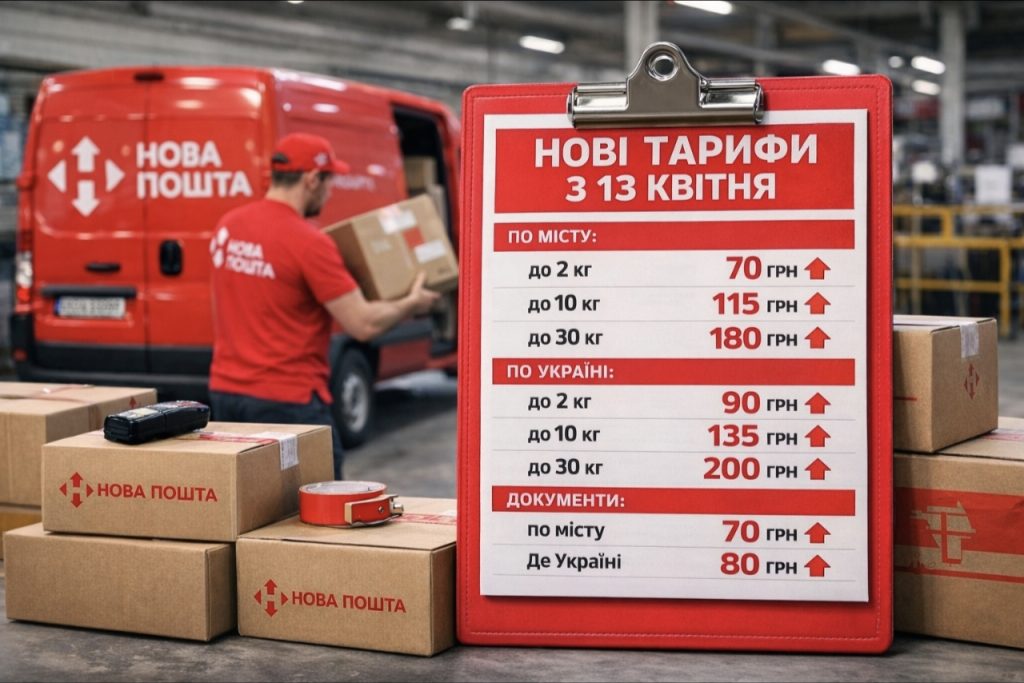 Нові тарифи «Нової пошти» з 13 квітня: скільки коштуватиме доставка посилок і документів
