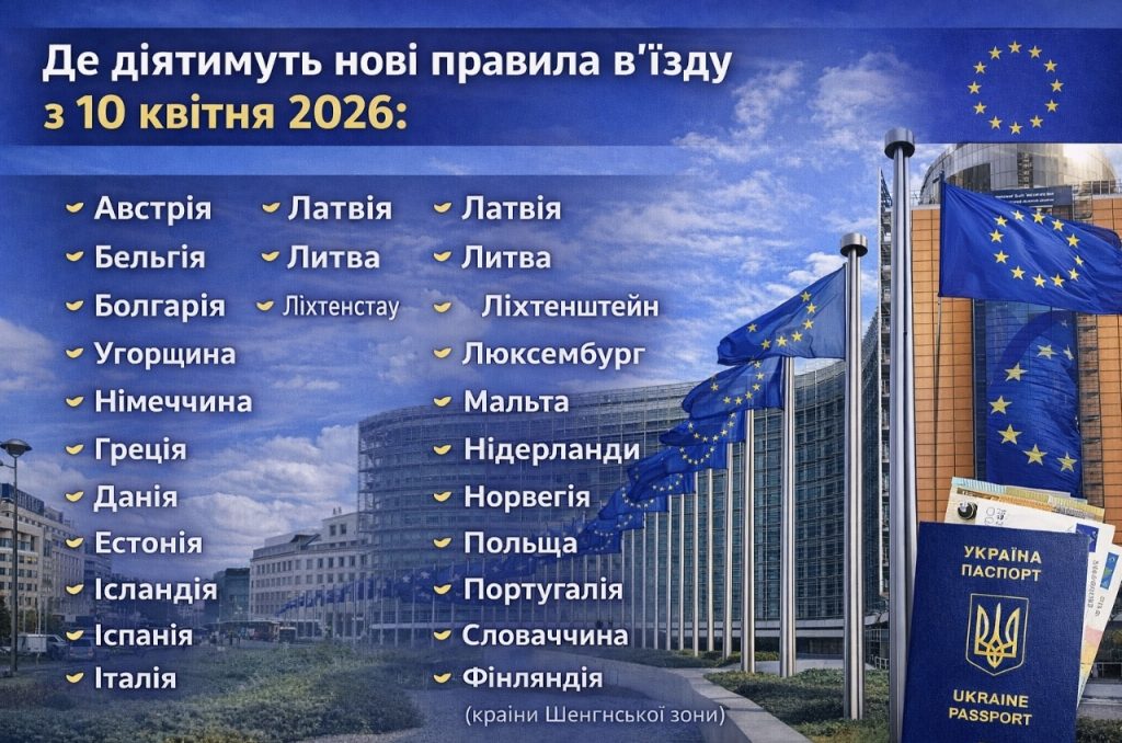 Що таке система EES і як вона змінює правила в’їзду в ЄС для українців з 10 квітня