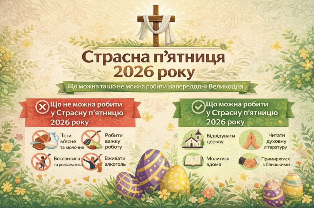 Що не можна робити у Страсну п’ятницю 2026 року