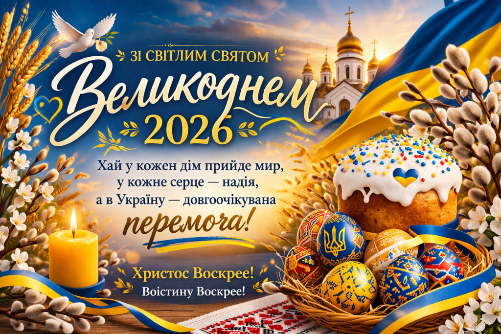 Патріотичні привітання з Великоднем 2026: мир, надія та перемога