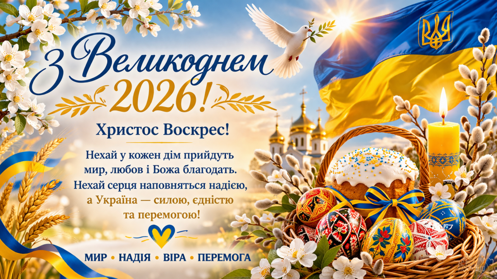 Патріотичні привітання з Великоднем 2026: мир, надія та перемога