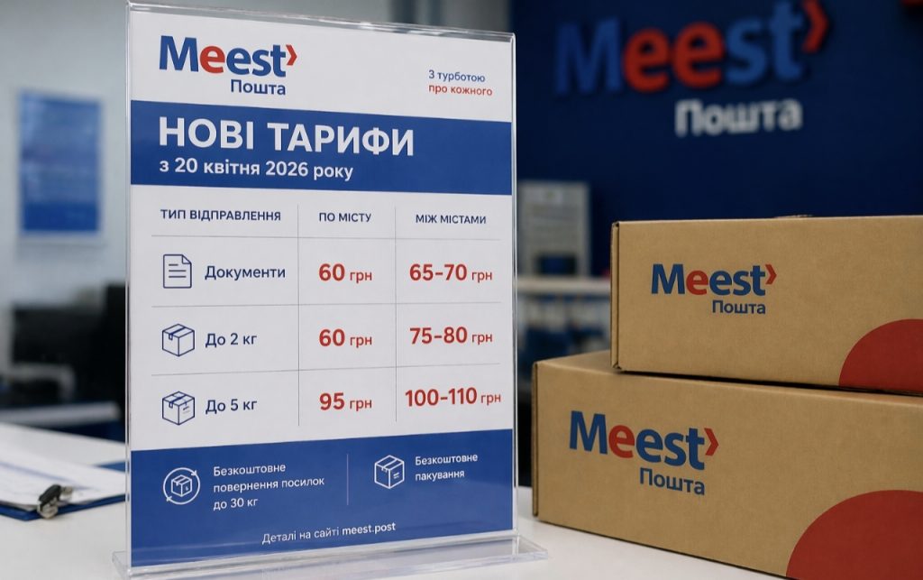 Meest Пошта підвищує тарифи: скільки тепер коштує доставка по Україні, нові ціни на посилки, документи і вантажі