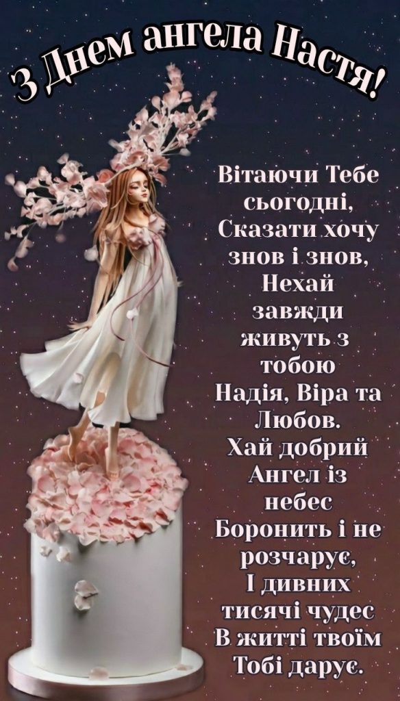 День ангела Анастасії 15 квітня 2026: картинки, СМС, побажання прозою та листівки українською