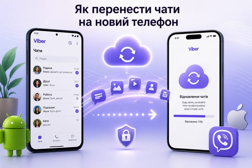 Як перенести чати Viber 2026 на новий телефон Android або iOS: покрокова інструкція