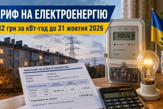 Тариф на електроенергію 2026: як зміниться та скільки платитимуть українці до 31 жовтня