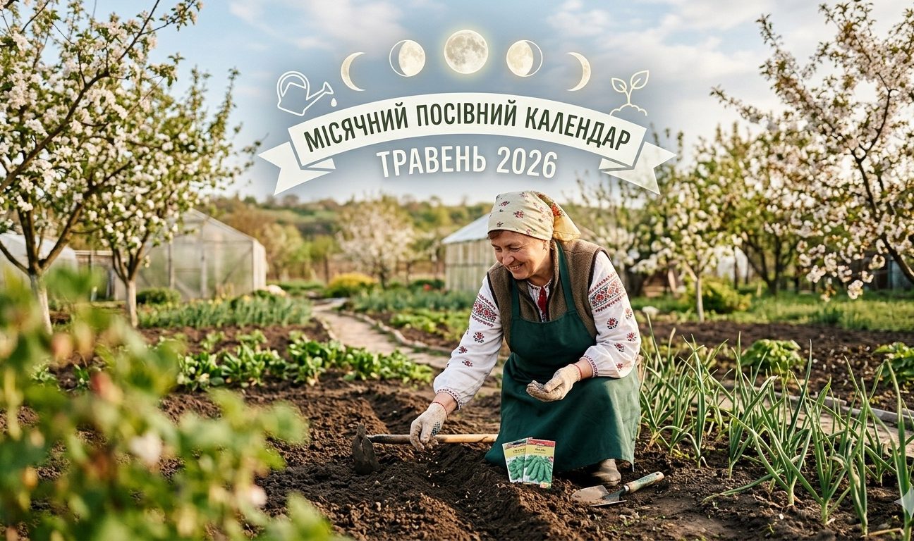 Місячний посівний календар на травень 2026: що та коли сіяти в Україні