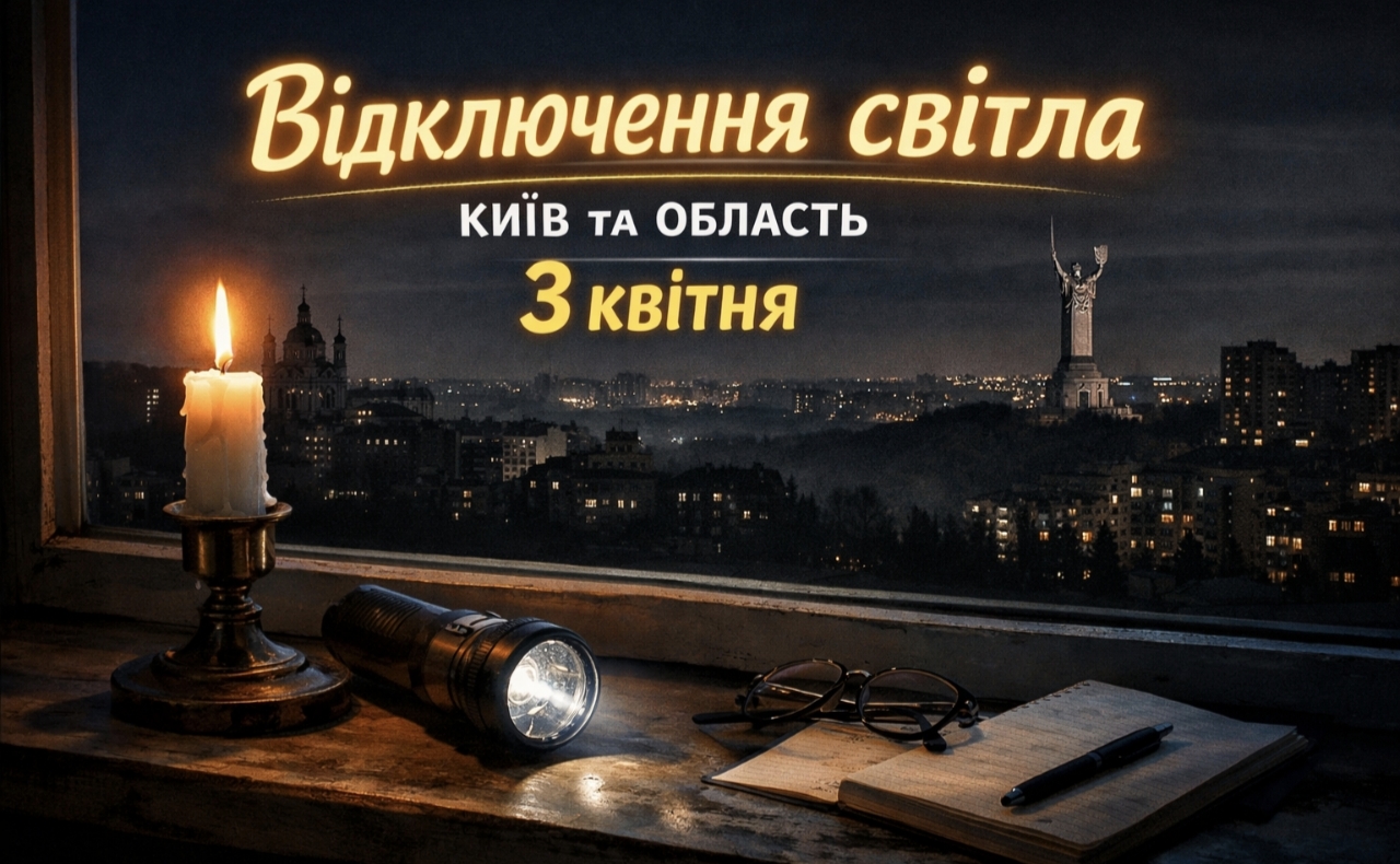 Графік відключень світла Київ та область 3 квітня 2026: де не буде електроенергії сьогодні