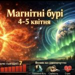 Магнітні бурі 4-5 квітня 2026: який K-індекс сьогодні та як сонячна активність вплине на самопочуття