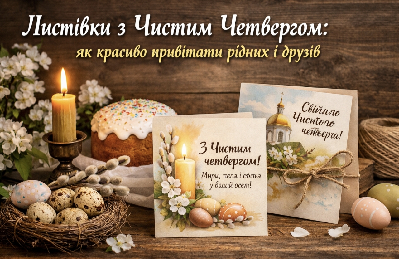 Чистий четвер 2026: привітання в прозі, смс, гарні листівки