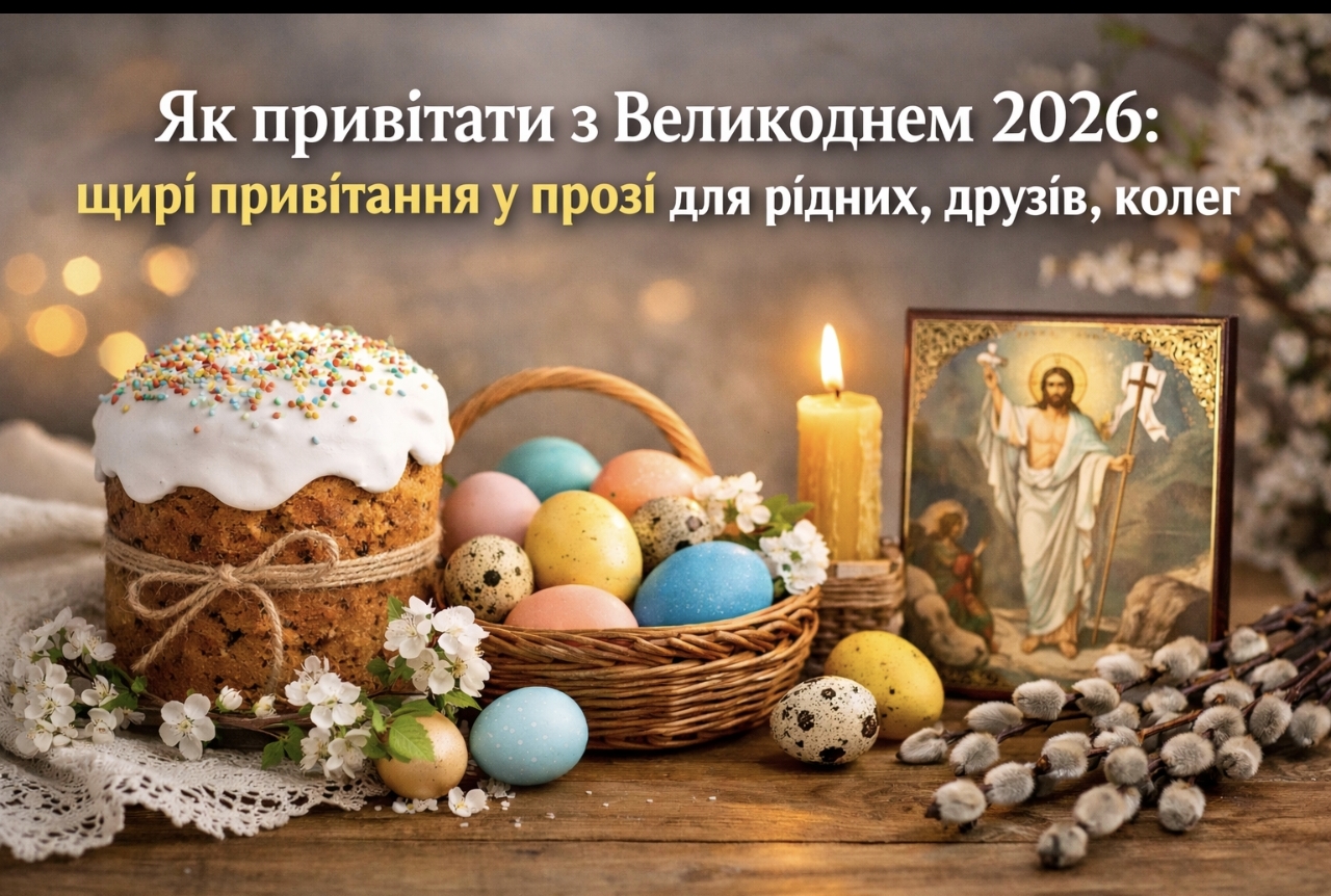 Як привітати з Великоднем 2026: 30+ готових щирих текстів і побажань в прозі