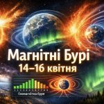 Магнітні бурі 14–16 квітня 2026: який K-індекс сьогодні та як сонячна активність вплине на самопочуття