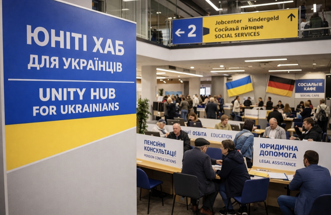 Як українцям оформити документи, пенсію та виплати через Хаб єдності в Берліні