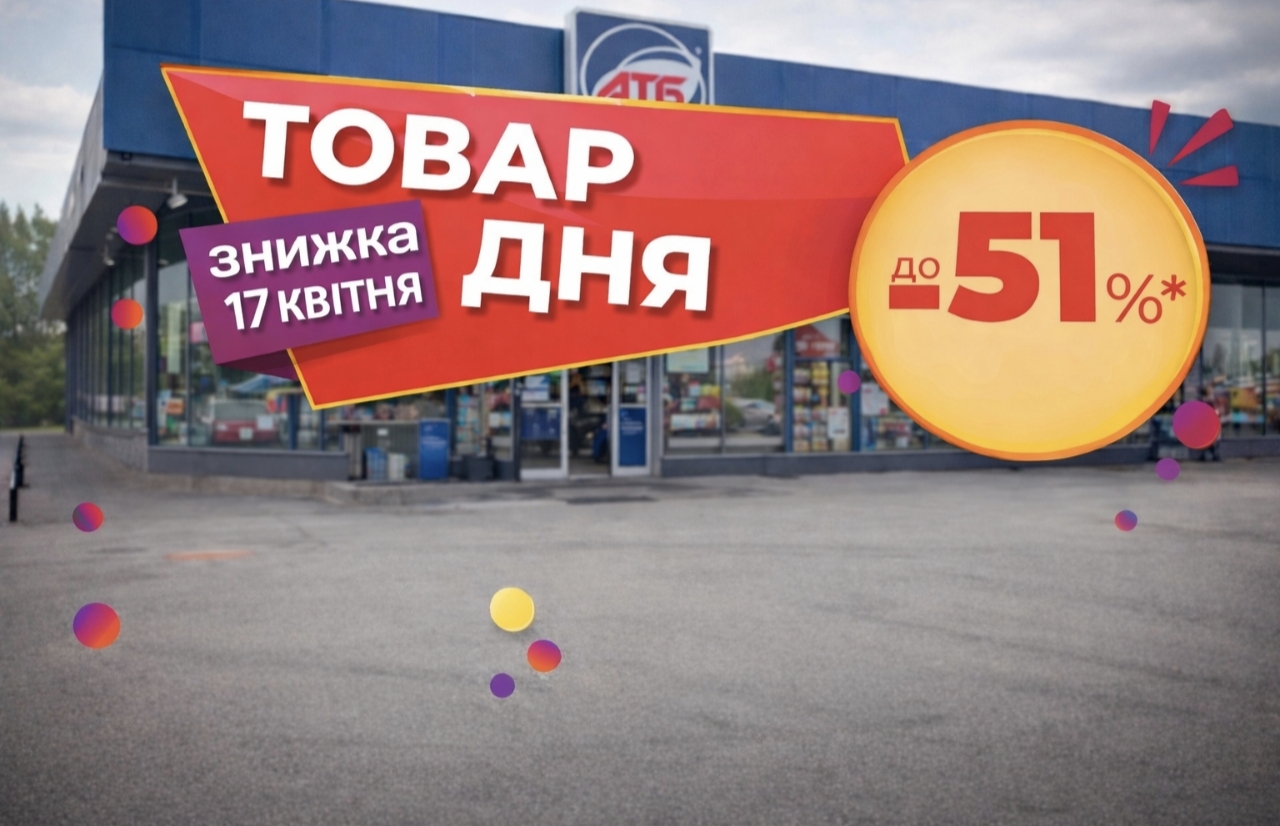 Товар дня в АТБ 17 квітня 2026: що можна купити сьогодні зі знижкою 51%