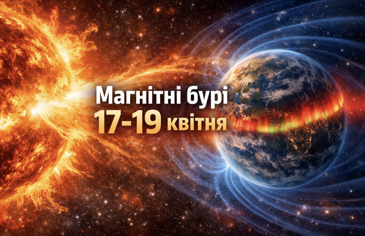 Чи буде магнітна буря в Україні 17–19 квітня 2026 та коли пік активності