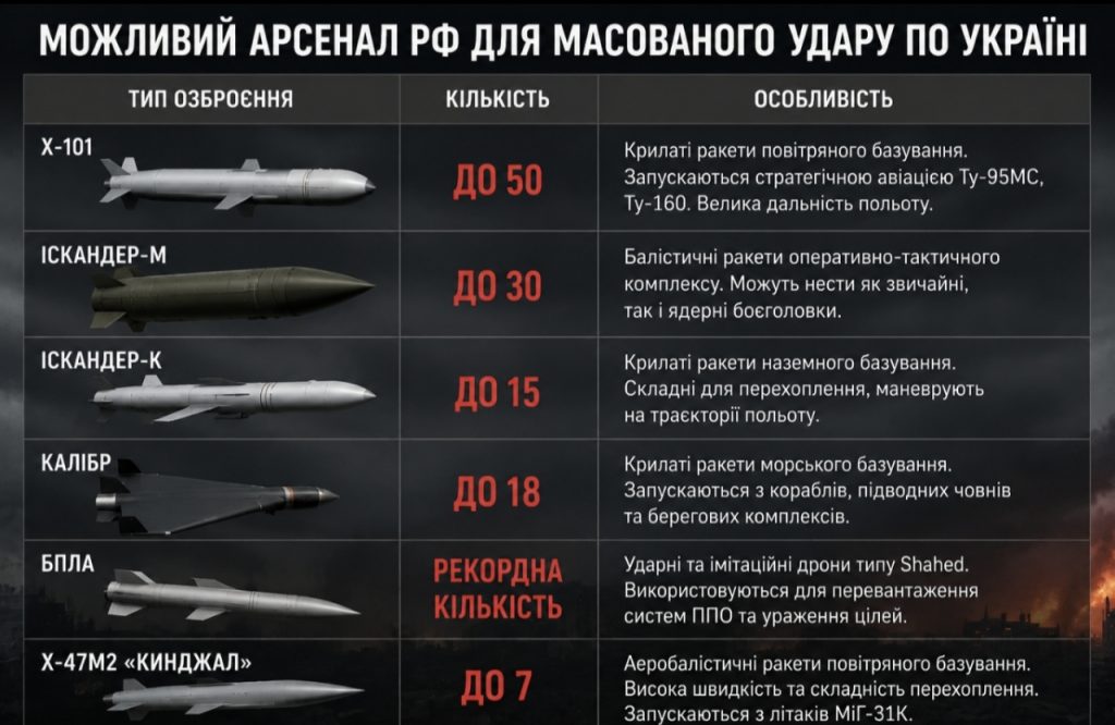 Україну попередили про триденну масовану атаку РФ — названо головні цілі