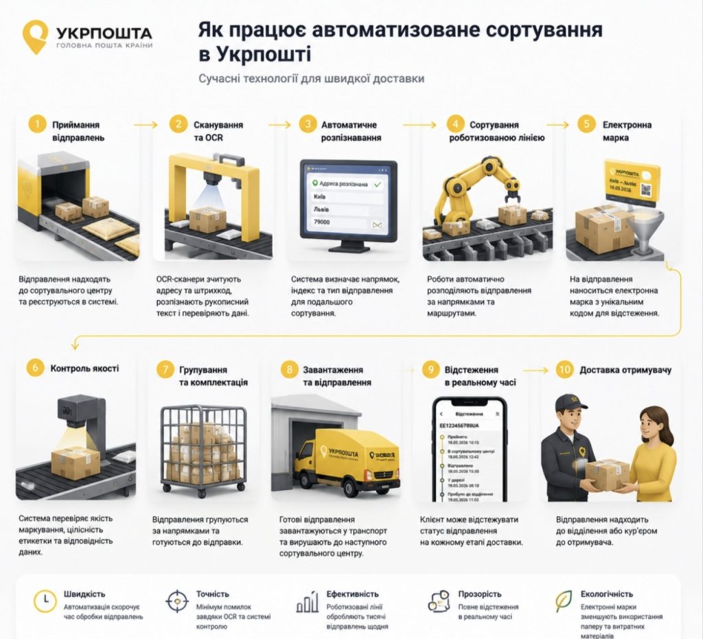 Як Укрпошта використовує роботів і OCR для обробки листів та посилок у реальному часі