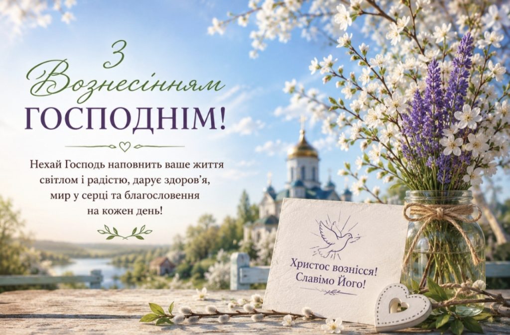 Листівки з Вознесінням Господнім 2026: гарні привітання, картинки, СМС та щирі побажання українською