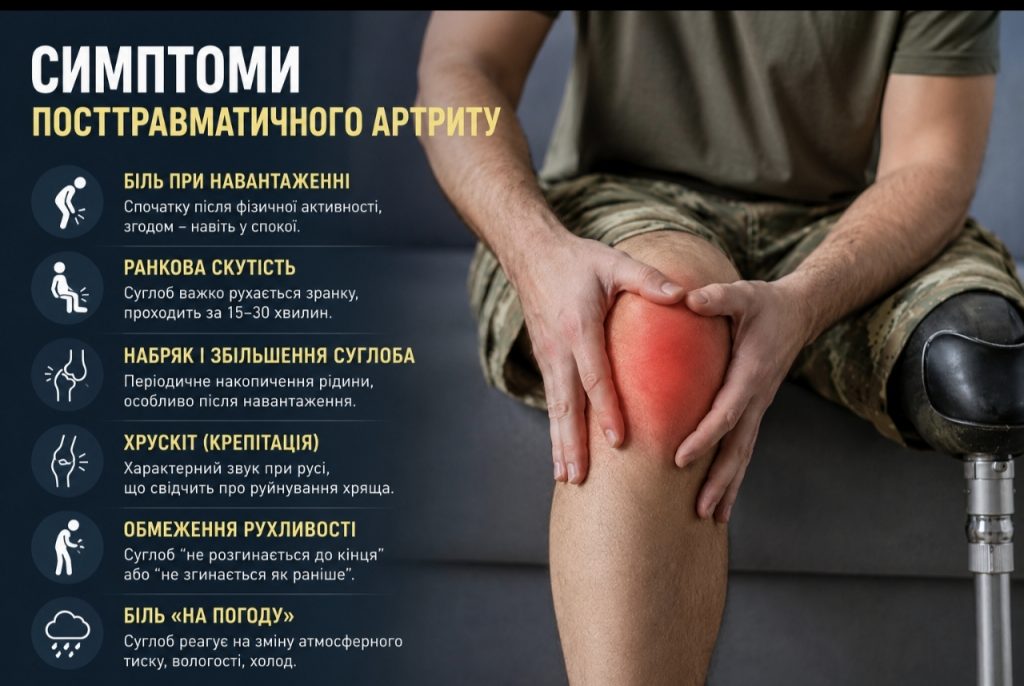 Біль у суглобі після травми чи поранення: що таке посттравматичний артрит і як його лікують