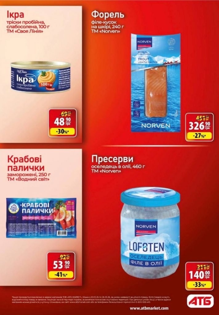 Товар дня в АТБ 22 травня 2026 — що можна купити сьогодні зі знижкою до 50%