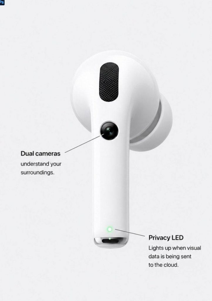 AirPods із вбудованими камерами: що відомо про нову модель Apple і для чого потрібні сенсори