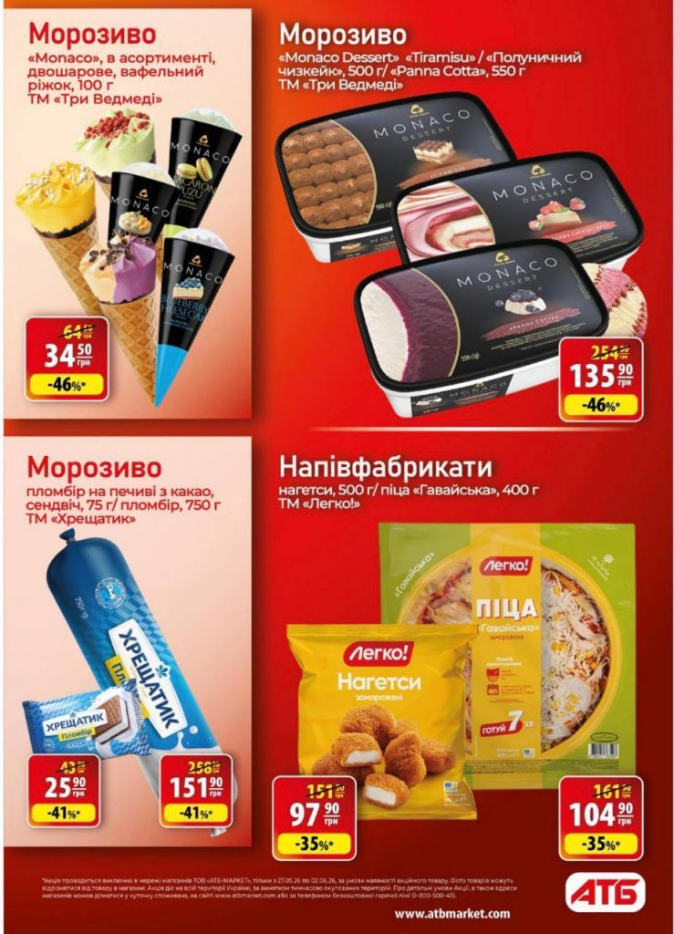 Товар дня в АТБ 29 травня 2026 — що можна купити сьогодні зі знижкою до 50%