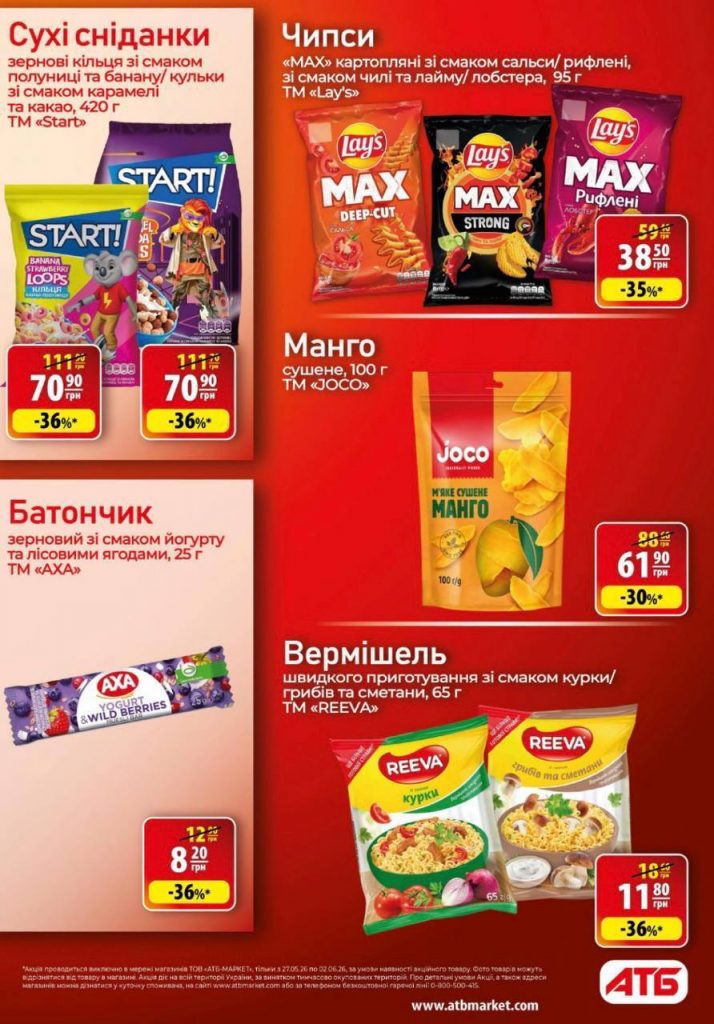 Товар дня в АТБ 1 червня 2026 — що можна купити сьогодні зі знижкою до 50%