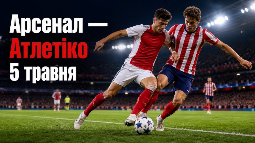 Арсенал — Атлетіко 5 травня 2026: онлайн-трансляція та де дивитися матч-відповідь 1/2 фіналу Ліги чемпіонів