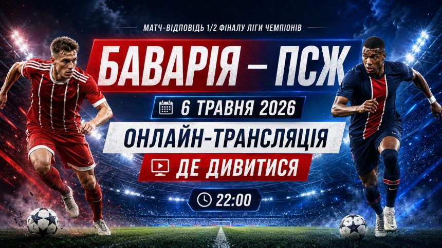 Баварія — ПСЖ 6 травня 2026: онлайн-трансляція та де дивитися матч-відповідь 1/2 фіналу Ліги чемпіонів