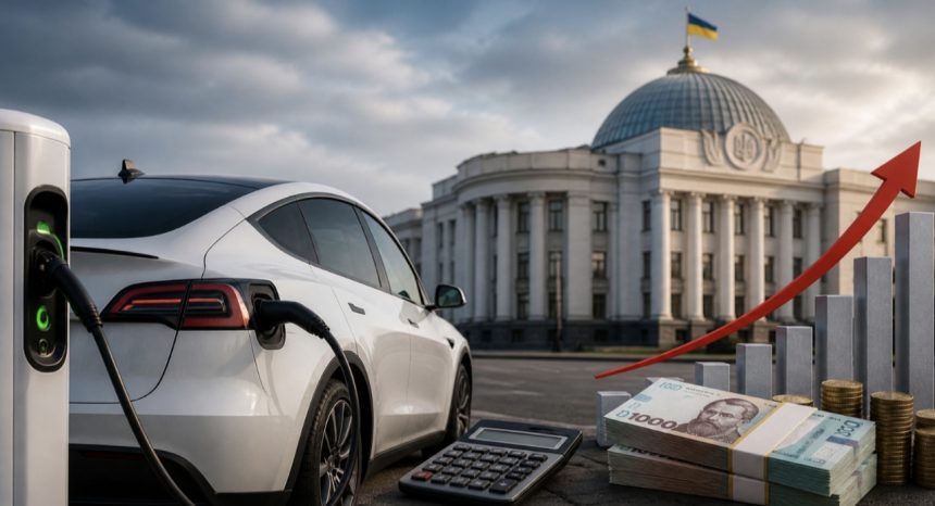 Податок на електрокари до 4000 грн щомісяця: що готують власникам електромобілів в Україні у 2026 році