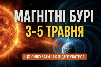 Магнітні бурі 3-5 травня 2026: який K-індекс сьогодні та як сонячна активність вплине на самопочуття