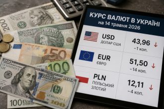 Курс валют на 14.05.2026: скільки коштують долар євро і злотий
