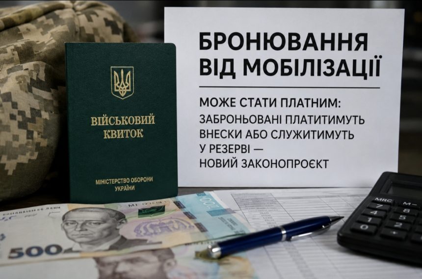 Бронювання від мобілізації може стати платним: заброньовані платитимуть внески або служитимуть у резерві — новий законопроєкт