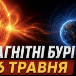 Магнітні бурі 16 травня 2026: який K-індекс сьогодні та як сонячна активність вплине на самопочуття
