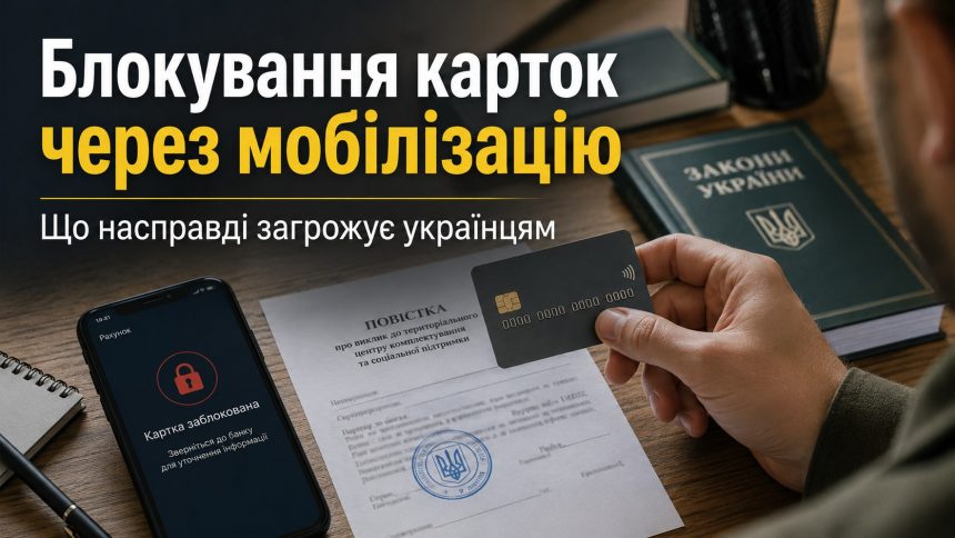Блокування карток через мобілізацію 2026: що насправді загрожує українцям