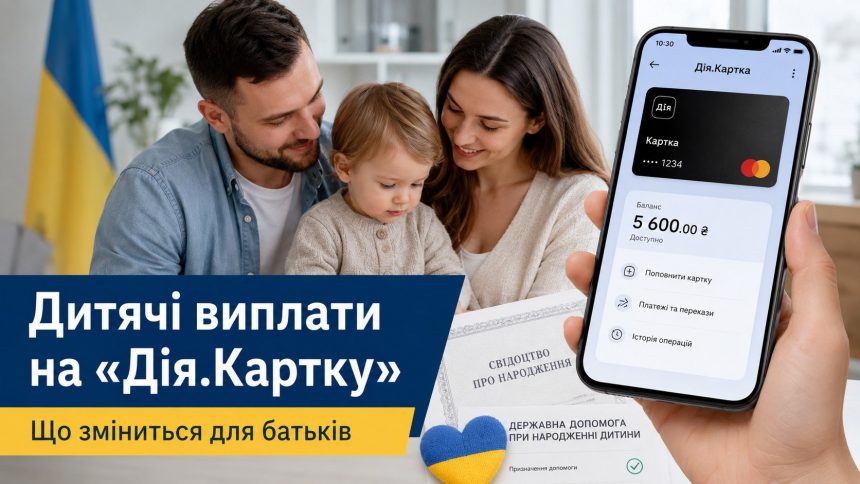 Дитячі виплати в Україні переводять на «Дія.Картку»: що зміниться для батьків