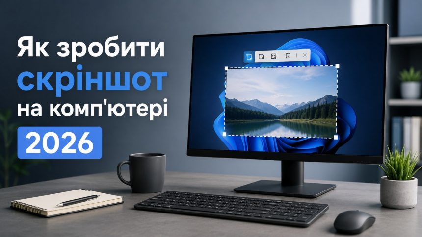 Як зробити скріншот на комп'ютері (ПК): покрокова інструкція 2026