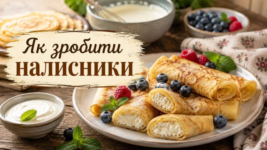 Як зробити налисники: тонкі млинці з начинкою