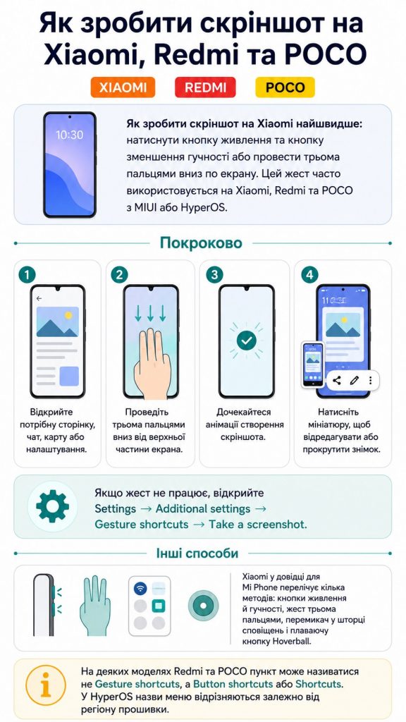 Як зробити скріншот на телефоні Android 2026: покрокова інструкція для Samsung, Xiaomi та інших смартфонів