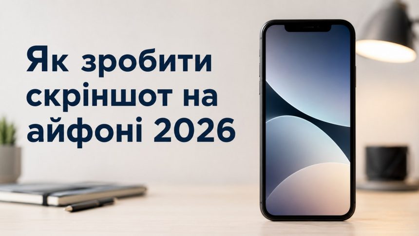 Як зробити скріншот на iPhone у 2026 році: покрокова інструкція з кнопками, AssistiveTouch і Back Tap