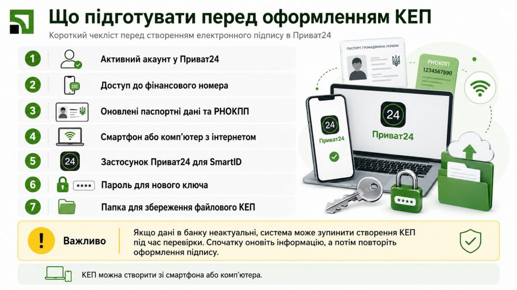 Як зробити електронний підпис у Приват24 у 2026 році: покрокова інструкція для фізосіб