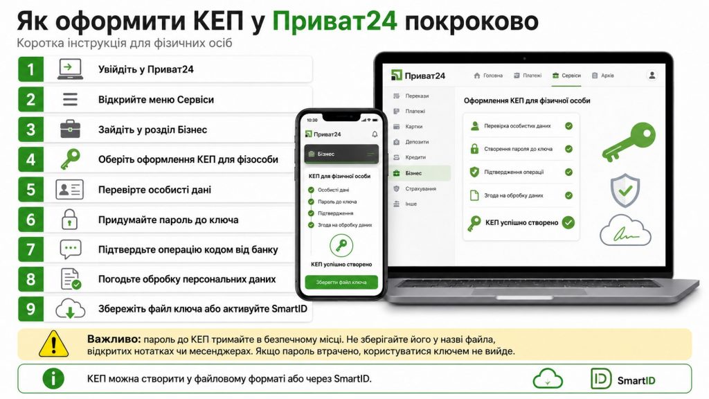 Як зробити електронний підпис у Приват24 у 2026 році: покрокова інструкція для фізосіб