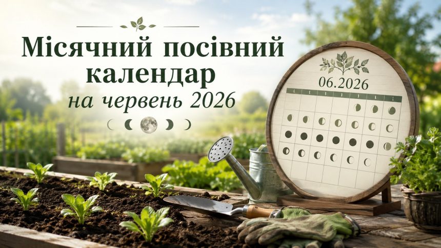 Місячний посівний календар на червень 2026: що та коли сіяти в Україні