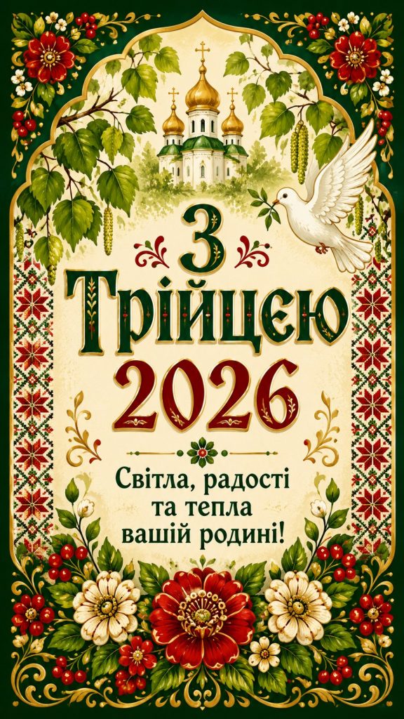 З Трійцею 2026: добрі побажання, картинки, СМС і листівки українською
