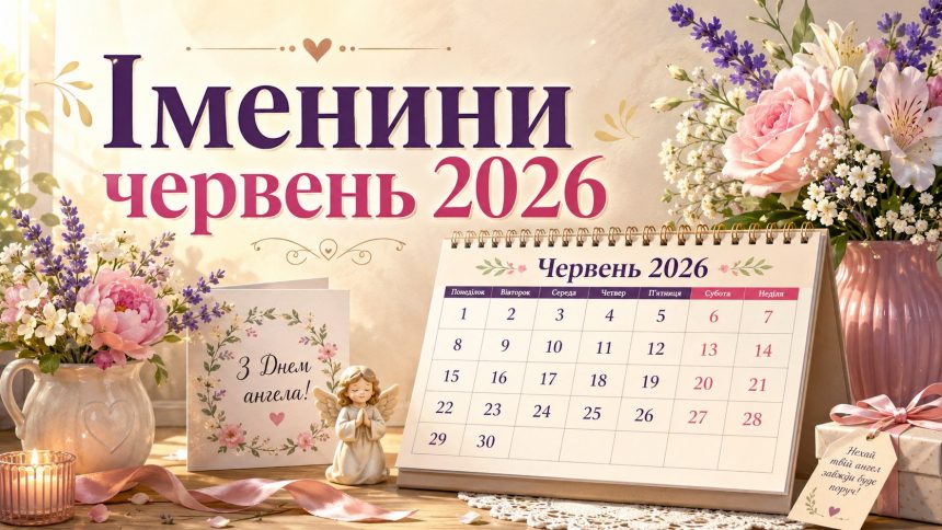 Іменини та День ангела червень 2026 в Україні: кого вітати за старим і новим календарем
