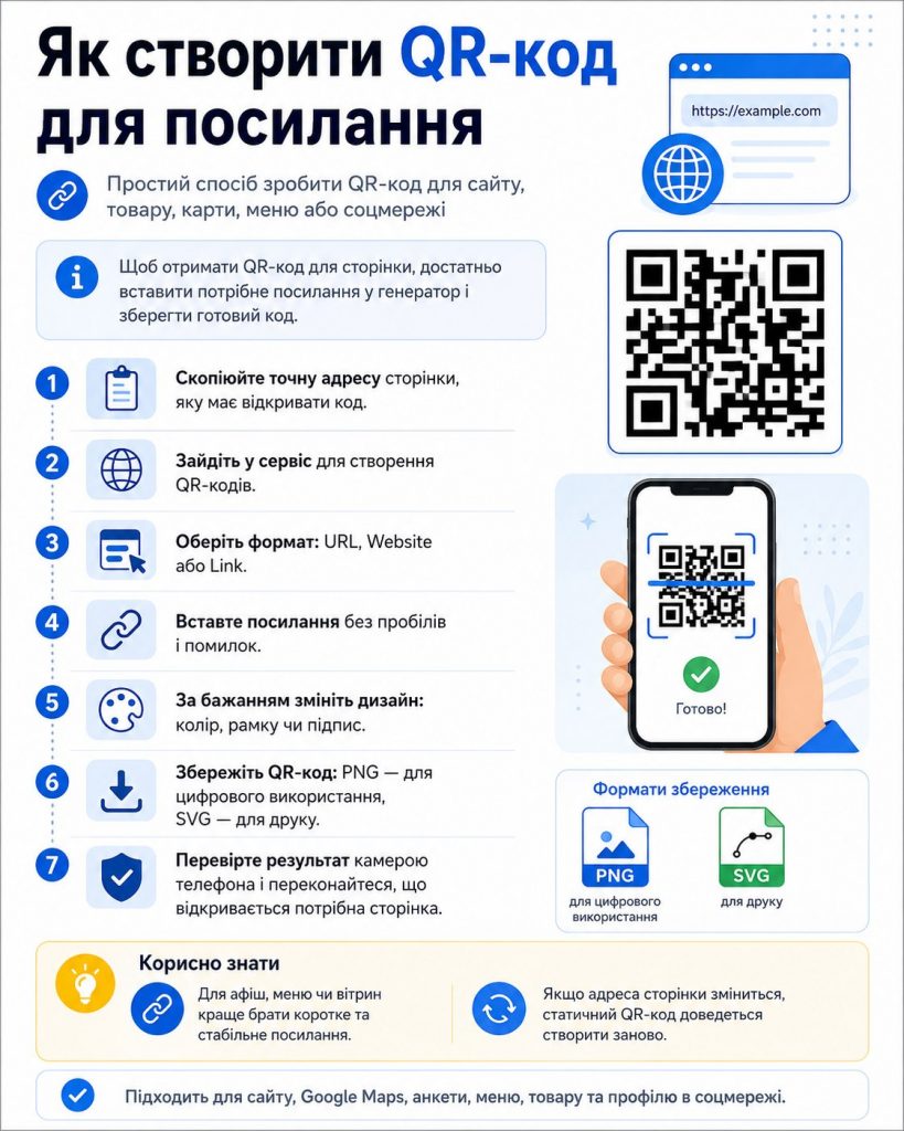 Як зробити QR-код онлайн безкоштовно: для посилання, Wi-Fi, контактів і візитки