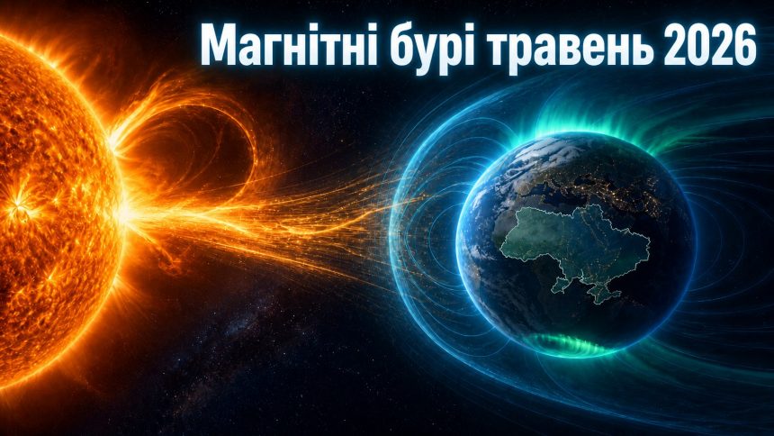 Магнітні бурі травень 2026 в Україні: прогноз сонячної активності, небезпечні дні та як захистити здоров’я