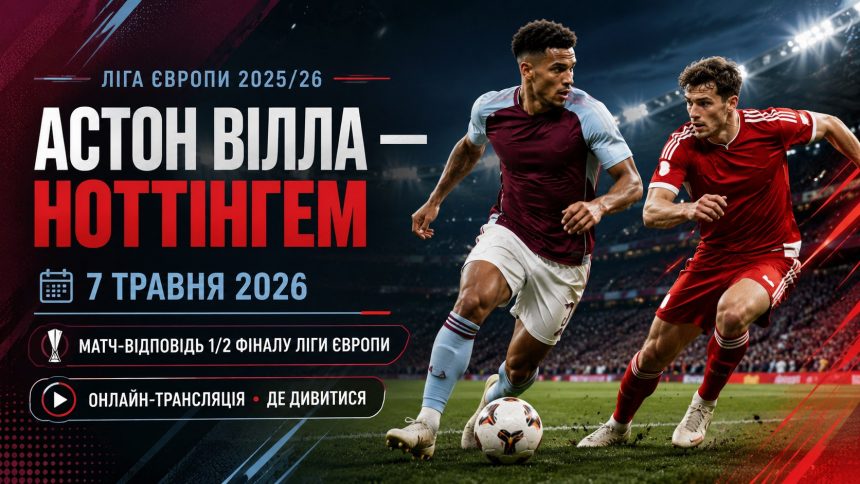 Астон Вілла — Ноттінгем 7 травня 2026: онлайн-трансляція та де дивитися матч-відповідь 1/2 фіналу Ліги Європи