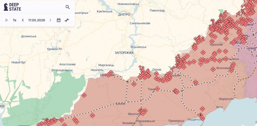 Карта бойових дій в Україні 17-18 травня 2026: де дивитися онлайн і що показує фронт сьогодні