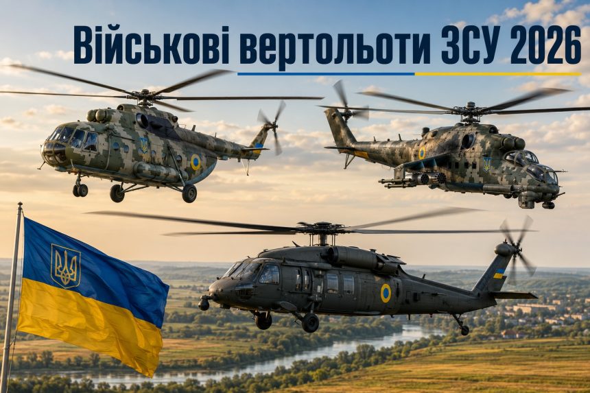 Військові вертольоти ЗСУ 2026: Мі-8, Мі-24, західні моделі та тактика застосування